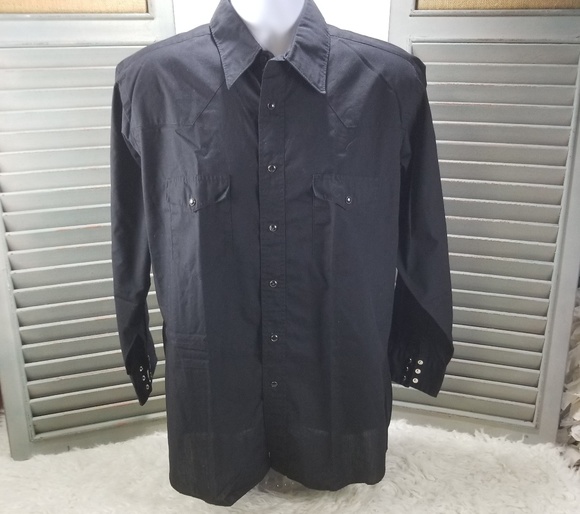 VTG Rustler Pearl Snap Shirt X-Long Tails S16 1/2 - Picture 1 of 6
